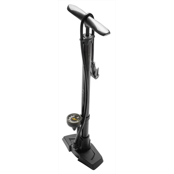 Pumpa BIKEFUN SIROCCO műhely acél, nyomásmérővel, fekete - GF-55E/BK kerékpáros