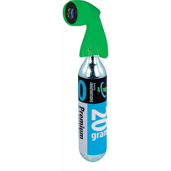 Pumpa CO2 adapter GENUINE INNOVATIONS MICROFLATE GREEN NANO + 16g patron - G20315 kerékpáros