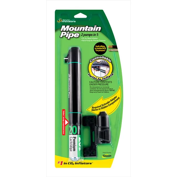 Pumpa CO2 adapterrel GENUINE INNOVATIONS MOUNTAIN PIPE - G2543 kerékpáros