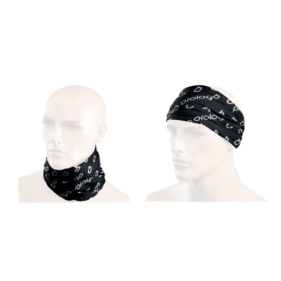 Sapka PROLOGO BANDANA csősál fekete/fehér kerékpáros