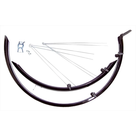 Sárvédő BIKEFUN MTB alu plastic matt fekete kerékpáros