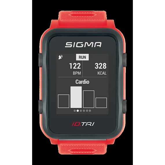 Sportóra karóra SIGMA iD.TRI neon piros kerékpáros