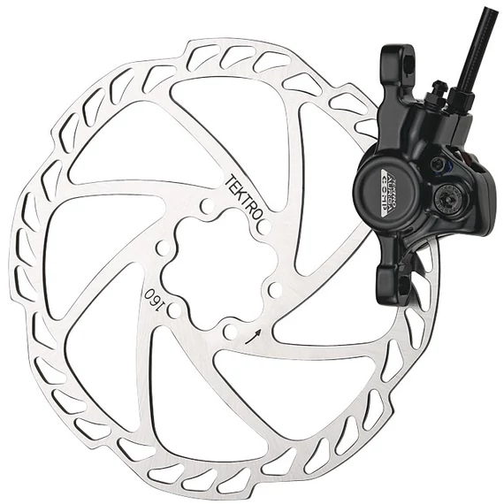 Tárcsafék TEKTRO AURIGA COMP 180 mm rotor első fekete kerékpáros
