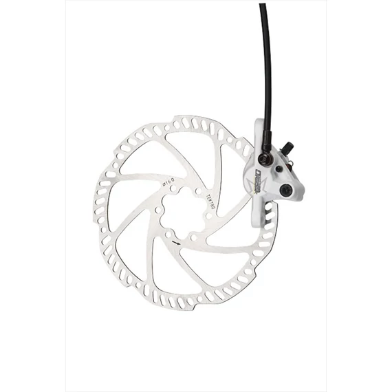 Tárcsafék TEKTRO ORION első 180 mm rotor fehér kerékpáros