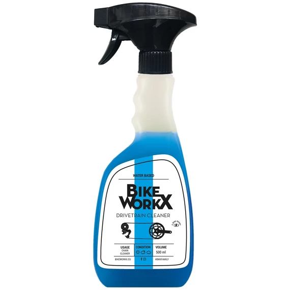 Tisztítószer BIKEWORKX DRIVETRAIN CLEANER 500 ml spray kerékpáros
