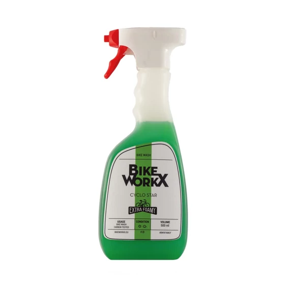 Tisztítószer BIKEWORKX GREENER CLEANER hab Spray 500 ml - CYCLOBIKE/500 kerékpáros