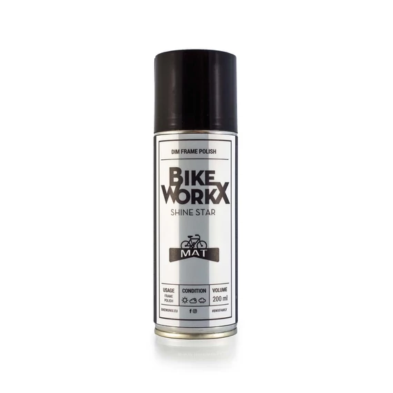 Tisztítószer BIKEWORKX SHINE STAR MAT Spray 200 ml - SHINEM/200 kerékpáros