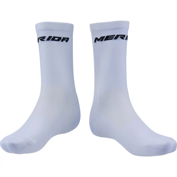 Zokni MERIDA RACE LONG fehér M (40-42) kerékpáros