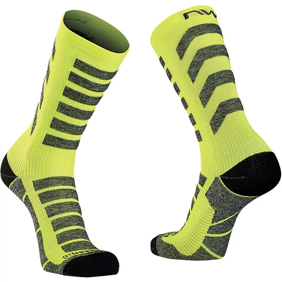 Zokni NORTHWAVE téli HUSKY CERAMIC XS (32-35) fekete/fluo sárga kerékpáros