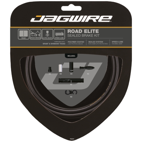 Jagwire Road Elite tömített fék bowdenszett [fekete] kerékpáros