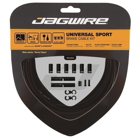 Jagwire Universal Sport (első+hátsó) fék bowdenszett [fekete] kerékpáros