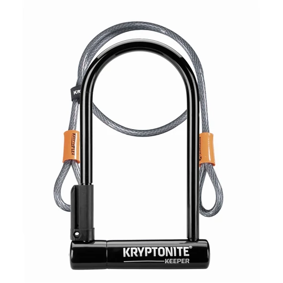 Kryptonite Keeper STD kulcsos U-lakat + hurokkábel kerékpáros