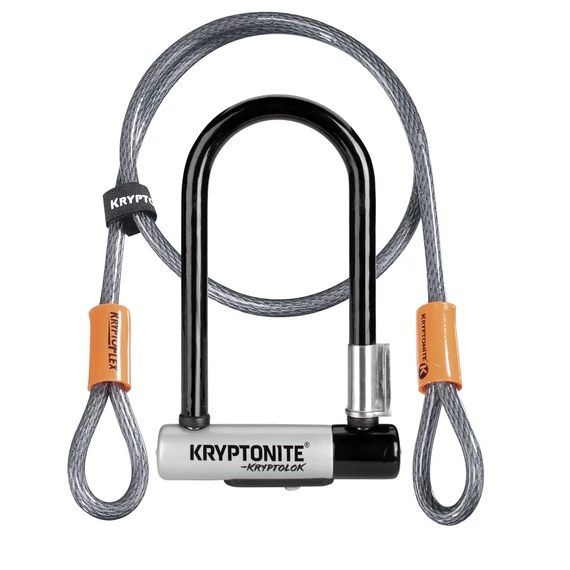 Kryptonite Kryptolok Mini-7+ hurokkábel kulcsos U-lakat kerékpáros