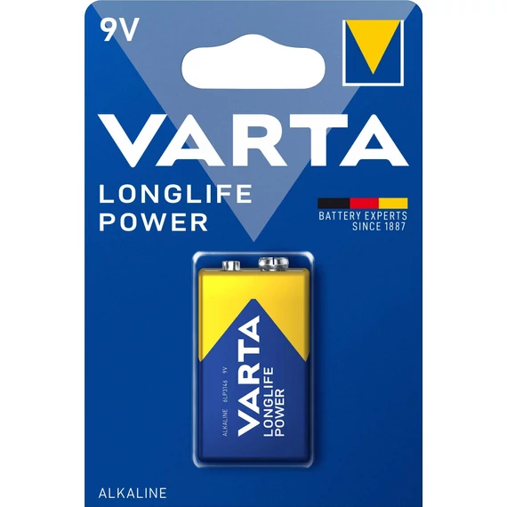 Varta Longlife Power 9V elem kerékpáros