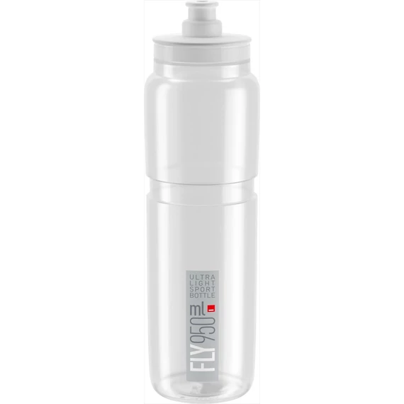 Elite kulacs fly átlátszó/szürke/szürke logó 950ml 68g kerékpáros