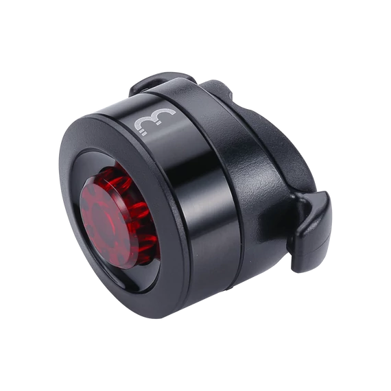 BBB Cycling kerékpáros hátsó lámpa BLS-122 Spy, 7 lumen, 2mód, 2xCR2032 elemes, gumis felfogatással