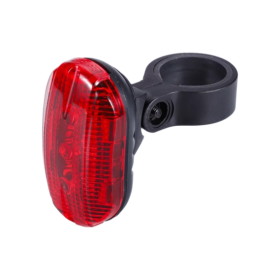 BBB Cycling kerékpáros hátsó lámpa BLS-78 RearLaser, 0.2W LED, 2 mód, 2xAAA elemes, bilincses felfogatással