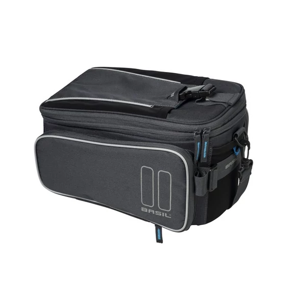 Basil csomagtartó táska Sport Design Trunkbag, Universal Bridge System, grafitszürke kerékpáros