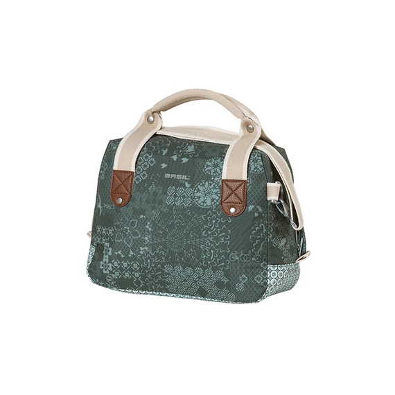 Basil kormánytáska Boheme City Bag, KF kompatibilis, kormányadapter nélkül (TBA 70177), forest zöld kerékpáros