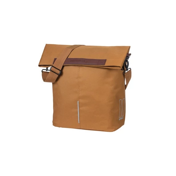 Basil egyoldalas táska City Shopper, Hook ON, camel barna kerékpáros