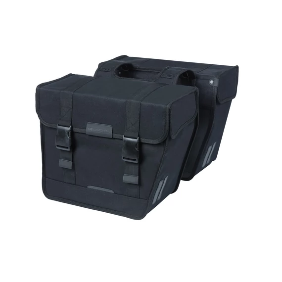 Basil dupla táska Kavan Eco Classic 46L, Universal Bridge System, fekete kerékpáros