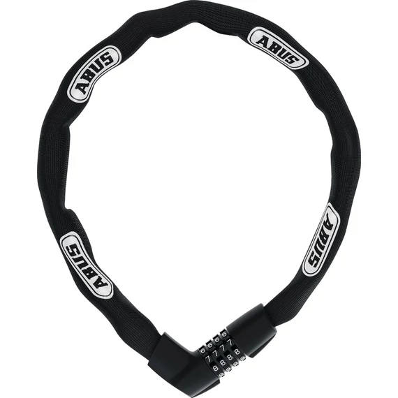 ABUS láncos lakat számzárral 1385/85 Tresor, fekete (7mm) kerékpáros