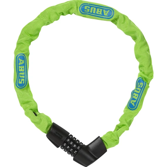 ABUS láncos lakat számzárral Tresor 1385/75, neon zöld (6mm) kerékpáros