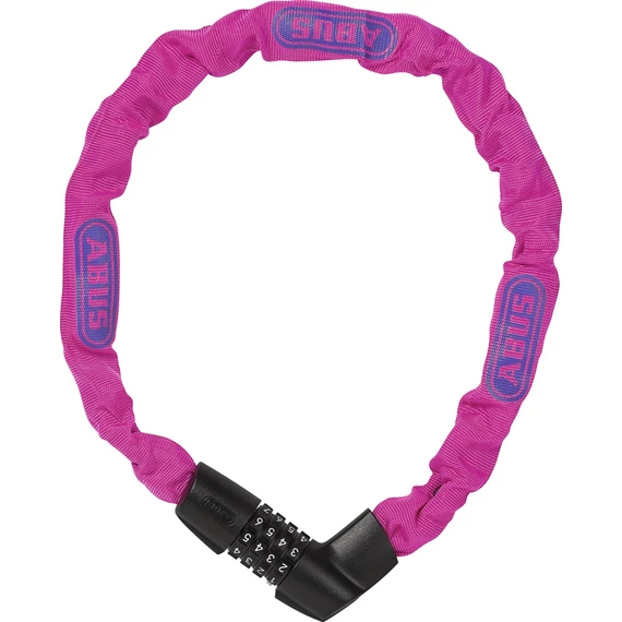 ABUS láncos lakat számzárral Tresor 1385/75, neon pink (6mm) kerékpáros