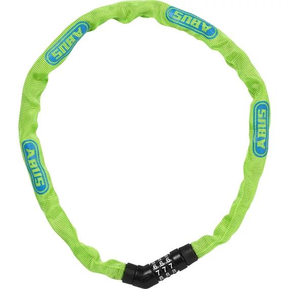 ABUS láncos lakat számzárral Steel-O-Chain 4804C/75, lime kerékpáros