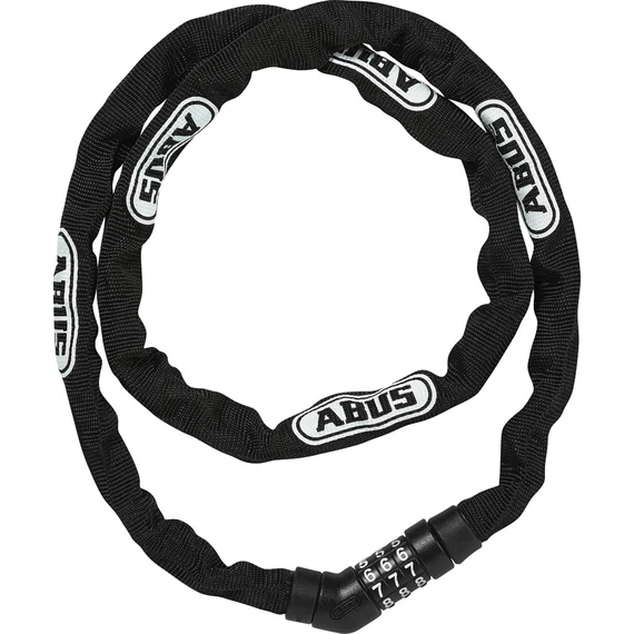 ABUS láncos lakat számzárral Steel-O-Chain 4804C/110, fekete kerékpáros