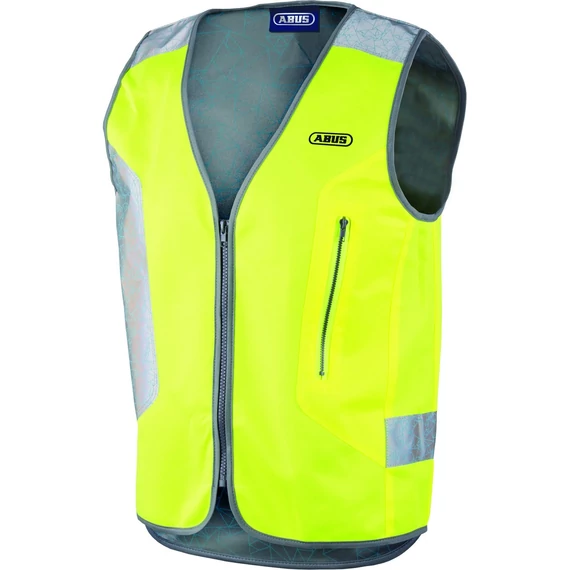 ABUS Lumino biztonsági fényvisszaverős mellény PREMIUM, neon sárga, L kerékpáros