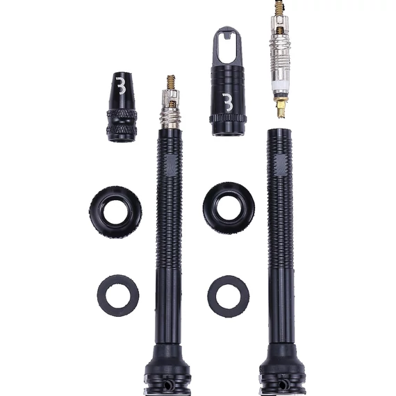 BBB Cycling kerékpáros tubeless szelep BTI-160 Al Valve, alu, kivehető maggal, 2 db, 60 mm