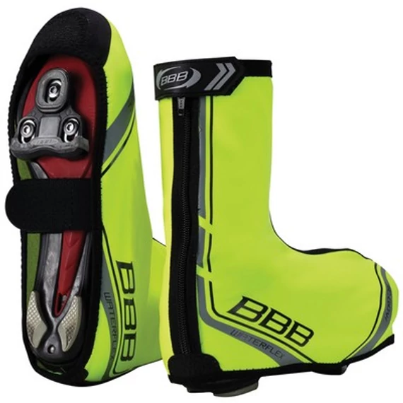 BBB Cycling kerékpáros kamásli BWS-03 WaterFlex, vízálló, esős téli napokra, neon sárga 45/46