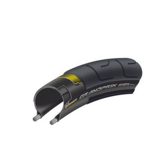 Continental országúti kerékpáros külső gumi 25-622 Grand Prix 700x25C fekete/fekete, Skin