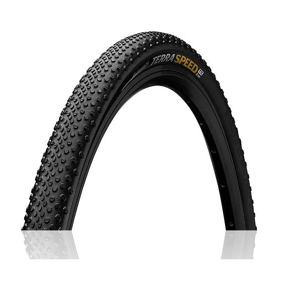 Continental gravel-cyclocross kerékpáros külső gumi 35-584 Terra Speed ProTection 27,5x2,0, tubeless ready, fekete/fekete, Skin hajtogathatós