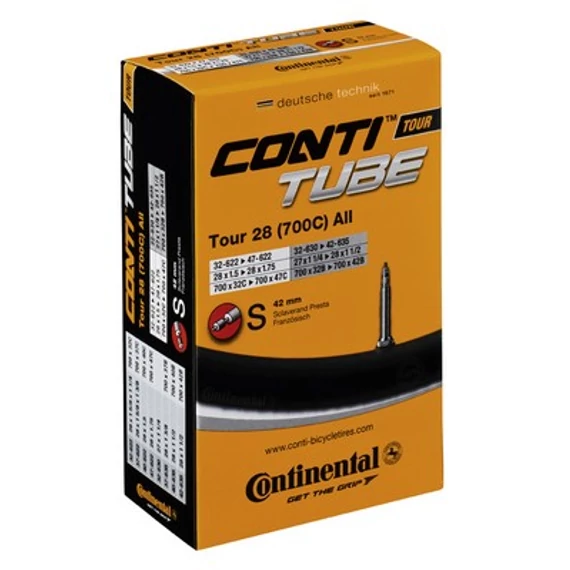 Continental kerékpáros belső gumi 32/47-609/642 Tour 28 all D40 dobozos  (Min. rendelési egység: 10 db)