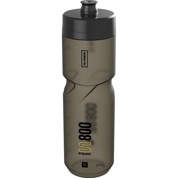 Polisport kulacs 800 ml S800 csavaros kupakkal, füst/fekete/fekete kerékpáros