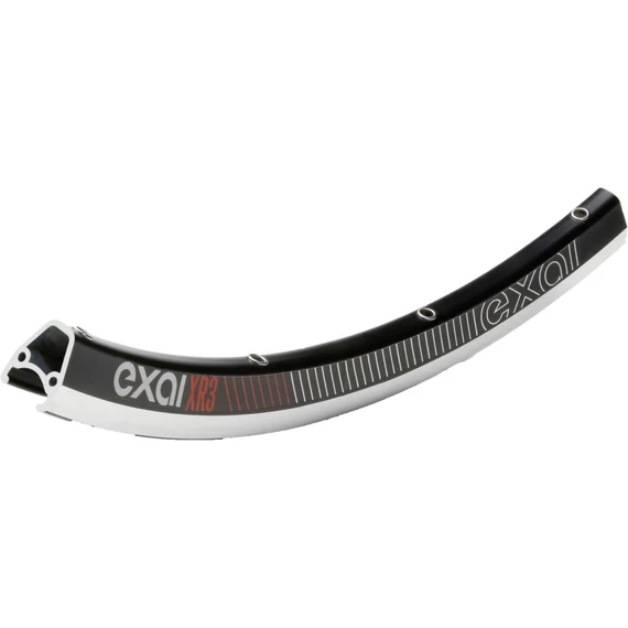 Exal felni 28" 36l xr3 65mm szelep szimpla szegecs fekete 495g kerékpáros