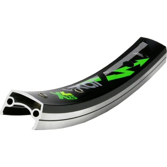 Exal felni 29"/622 36l xl25 85mm szelep szimpla szegecs fekete 735g kerékpáros