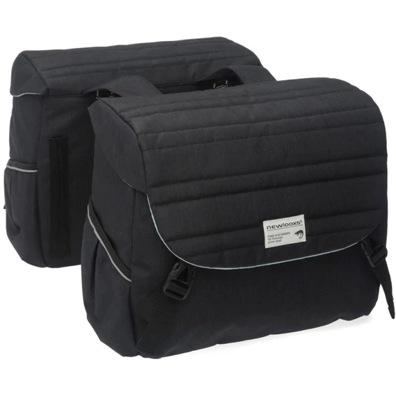 NewLooxs kerékpáros táska mondi joy dupla quilted fekete 38l 37x26x17cm(x2)