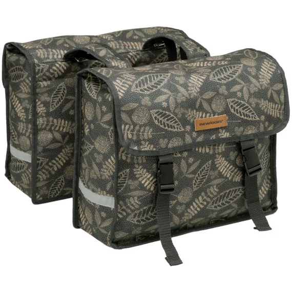 NewLooxs kerékpáros táska fiori dupla forest szürke 30l 37x125x33cm(x2)