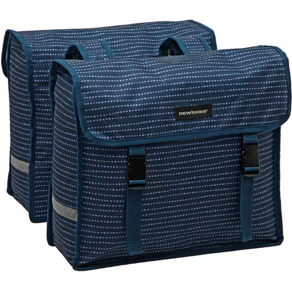 NewLooxs kerékpáros táska fiori dupla nomi kék 30l 37x125x33cm(x2)