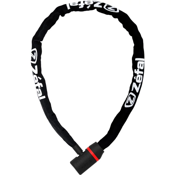 Zefal lakat k-traz m14 láncos 8x1200mm 3 kulccsal nylon bevonat fekete 2kg kerékpáros