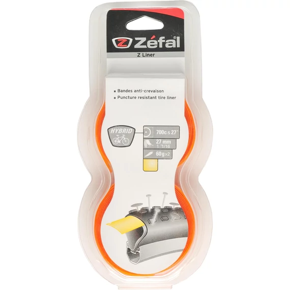 Zefal defektgátló szalag z-liner hybrid 28"&700c 27mm sárga 2db 2x60g kerékpáros