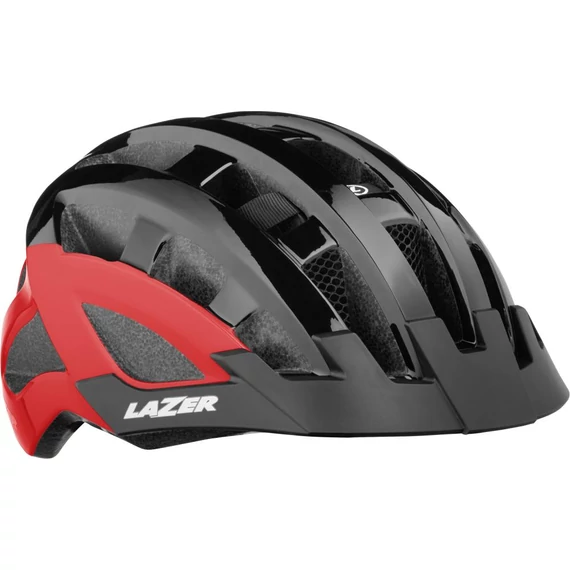 Lazer fejvédő compact dlx fekete piros unisize kerékpáros