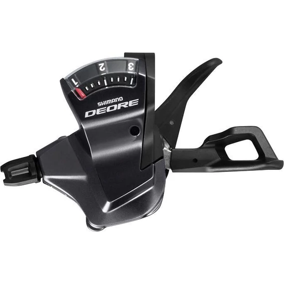 Shimano váltókar bal deore 3-as rapidfire fekete bilincses +bowden kerékpáros