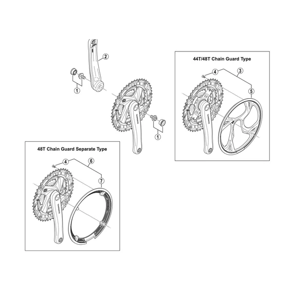 Shimano láncvédő fcm371 44t chain guard csavarrals kerékpáros