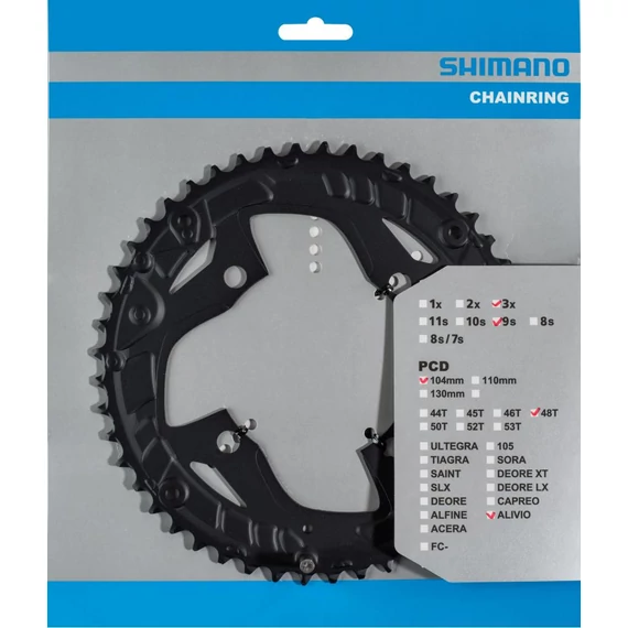 Shimano fc-t4010 chainring 48t fekete kerékpáros