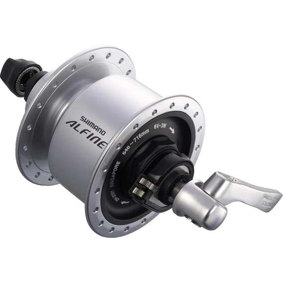 Shimano első agy dinamós alfine 32l qr ezüst tárcsafék center lock 3.0w smdh10 kerékpáros