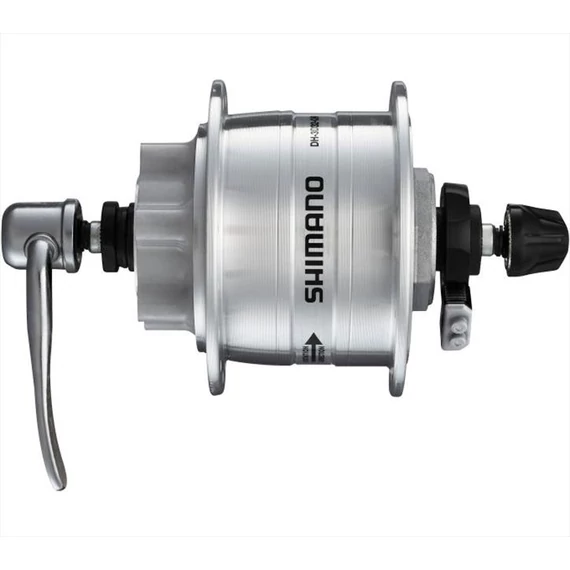 Shimano első agy dinamós nexus 36l qr ezüst tárcsafék 6-csavaros 3.0w smdh10 kerékpáros